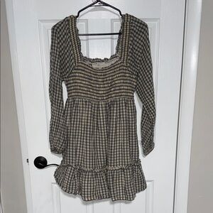 American Eagle Outfitters Checkered Midi Dress
